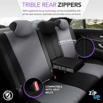 Auto Sitzbezug Set Universal Vorne und Hinten Komfortabel Komplett Set